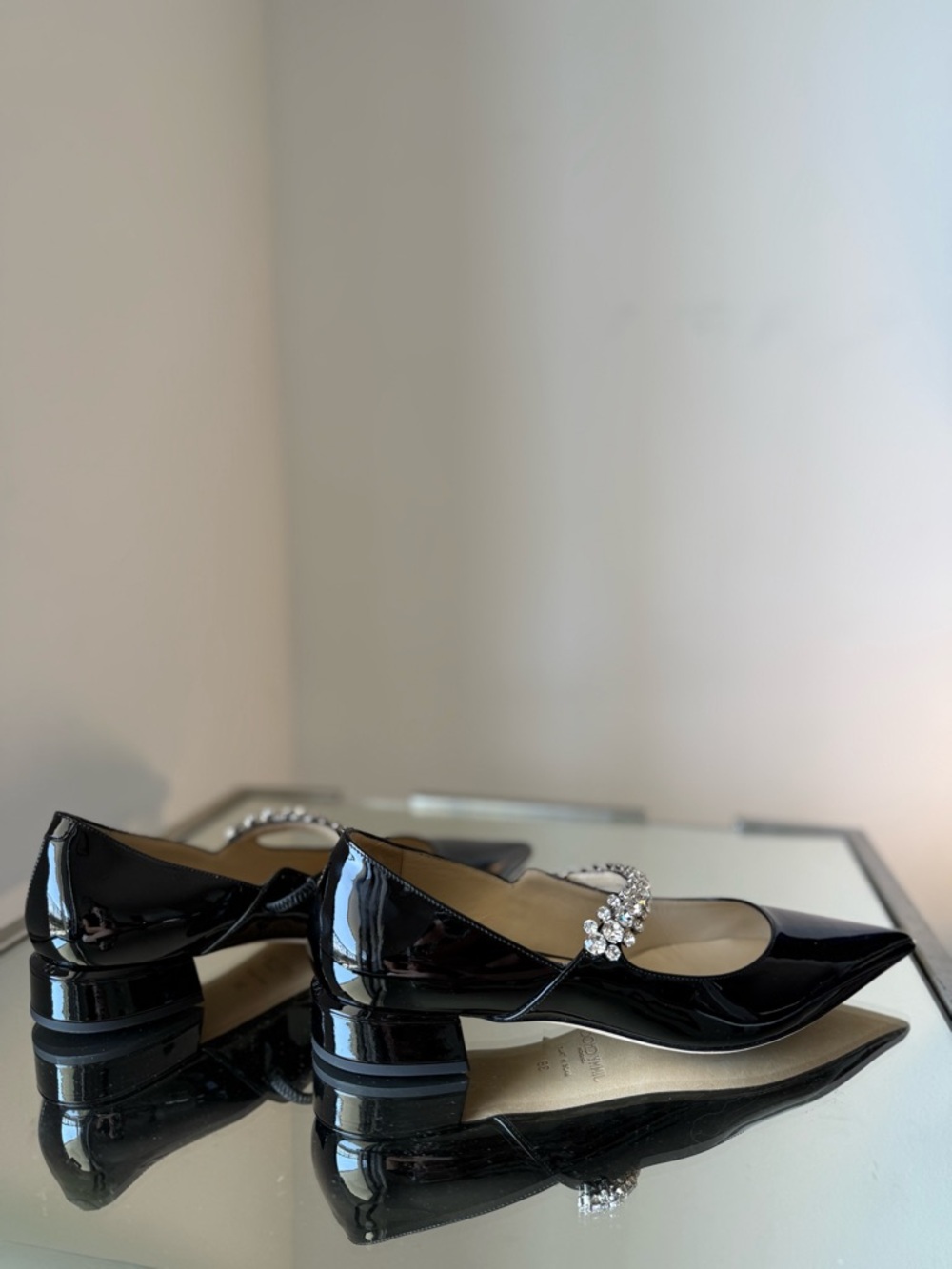 New JIMMY CHOO Bing 25 Patent Leather Ballet Flats $1,150 38 - Picture 5 of 10